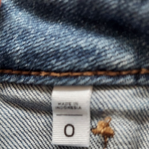 Madewell Size 25 US 0 Denim Full Zip Front Mini Skirt Blue Pockets - Picture 3 of 4